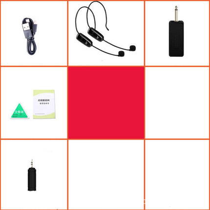 One For Two Wireless Headset 2.4G Head-worn Microphone