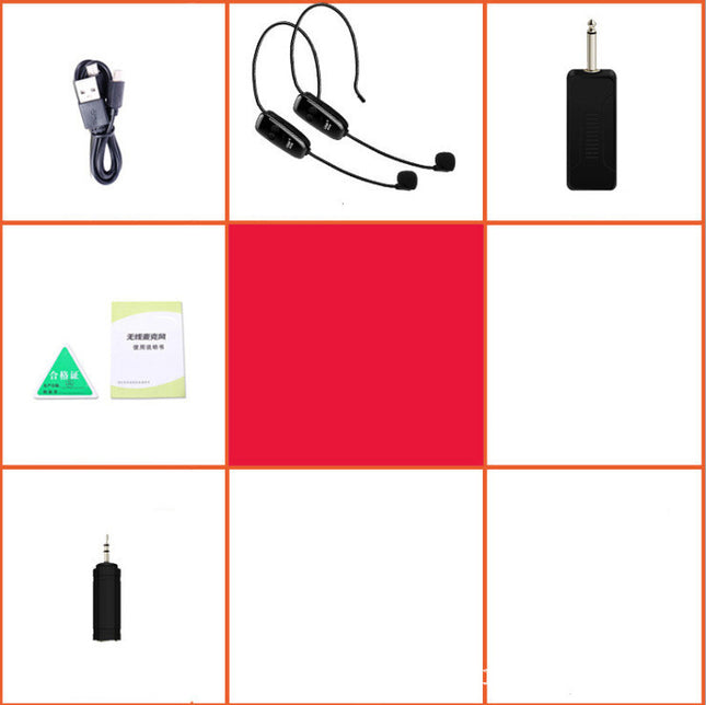 One For Two Wireless Headset 2.4G Head-worn Microphone