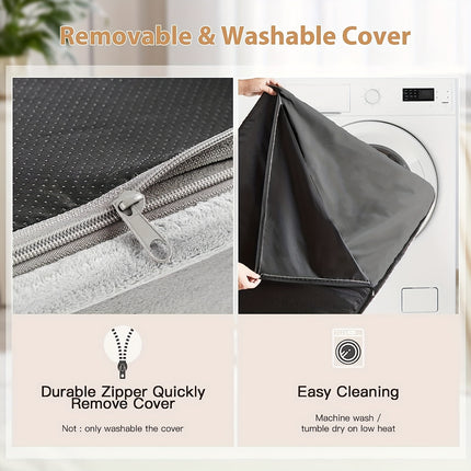 Dog Beds For Large Dogs, Dog Bed With Plush Egg Foam Support And Non-Slip Bottom, Waterproof And Machine Washable Removable Pet Bed Cover Christmas Gift