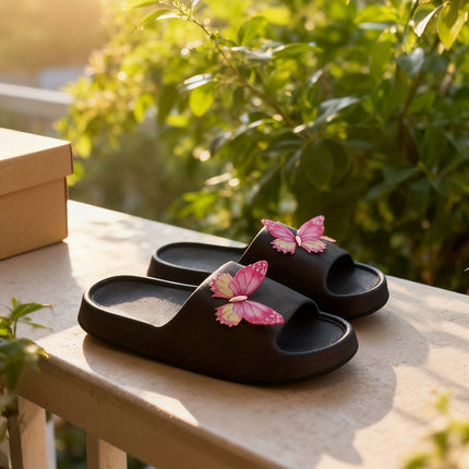 4 pcs set Butterfly Pattern Flip-Flops omfortable EVA Material,