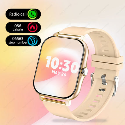 Full-Screen Touch Smartwatch with Call and Message Notifications, Fitness