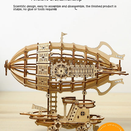 3D Creative 3D Puzzle Model Handmade Diy Wooden Airship Assembly