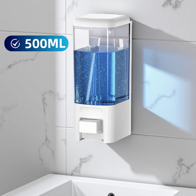 Manual Soap Dispenser, 17 Ounces/500 Milliliters Wall-Mounted, Kitchen And Bathroom Hand Soap Dispenser,