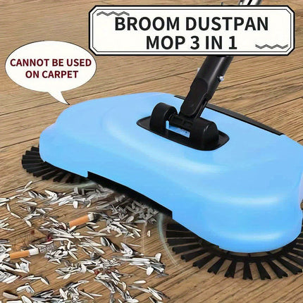 1pc Manual Sweeper Mop and Vacuum Combo for All Hard Floors Pet Hair
