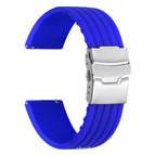 Blue Silver Buckle / 18mm