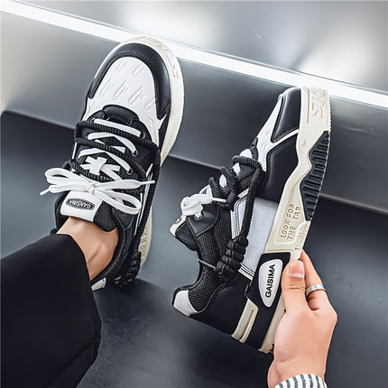 Men's Korean-style Low-top Lace-up Sneakers, Non-slip and Wear-resistant Sports Shoes,