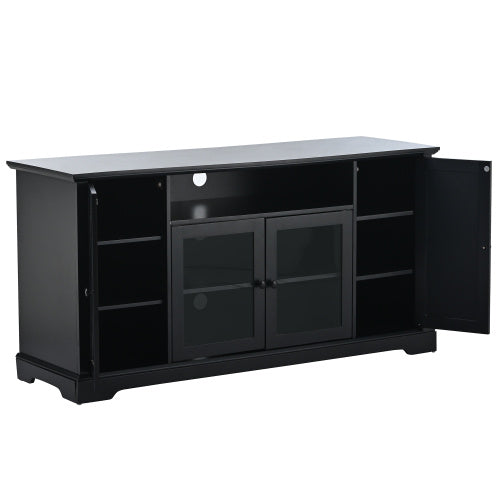 TV Cabinet With A Maximum Size Of 65 Inches And 2 Tempered Glass Doors