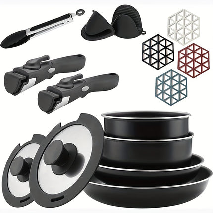 Non-Stick Cookware Set Non-Stick Pans And Pots With Removable Handles,