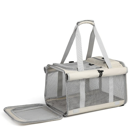 Large Roll-Up Cat Carrier for Outdoor Use, Portable, Breathable, Windproof