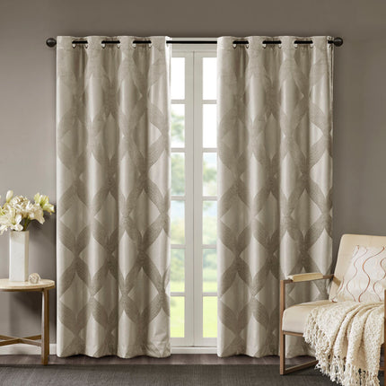 Knitted Jacquard Total Blackout Curtain Panel(Only 1 Pc Panel)