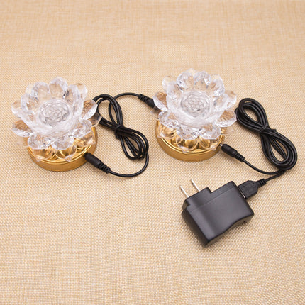 Buddha Worshiping LED Colorful Lotus Lights Household