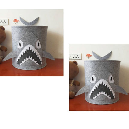 Cartoon Felt Storage Basket Toy Storage Bucket Portable Laundry Storage Basket