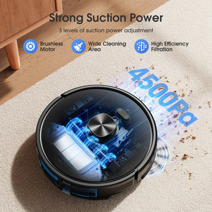 Robot Vacuum Cleaner And Mop Combo 4500Pa, SL60Ultra/MAX Robotic Vacuum, Self-Charging