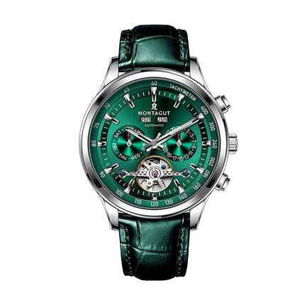 Men'S Automatic Self-Winding Mechanical Watch with Luminescent Hands & Date Display