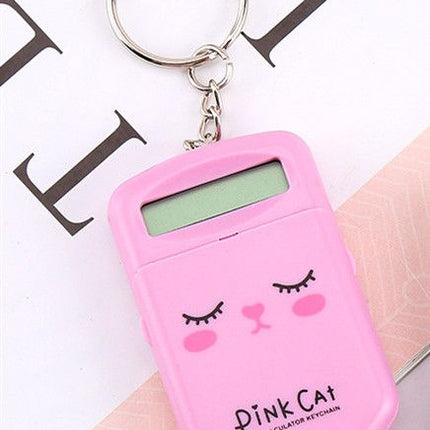 1PCS Transparent Cute Cartoon 8-digit Calculator Solar