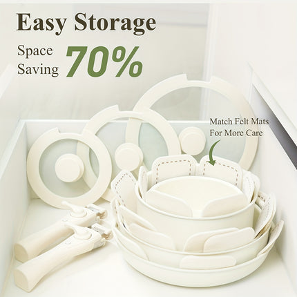 19PCS Premium Ceramic Nonstick Cookware Set