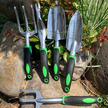 Garden Supplies 9 - piece Aluminum Alloy Set, Silicone Two - color Handle Shovel Gardening Tools - GARDIWALL