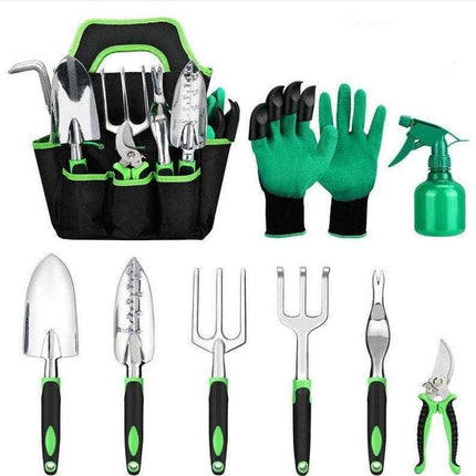 Garden Supplies 9 - piece Aluminum Alloy Set, Silicone Two - color Handle Shovel Gardening Tools - GARDIWALL