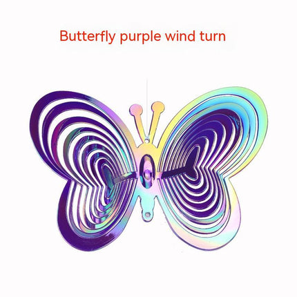 Garden Tools Colorful Butterfly 3D Reflective Wind Chimes - GARDIWALL