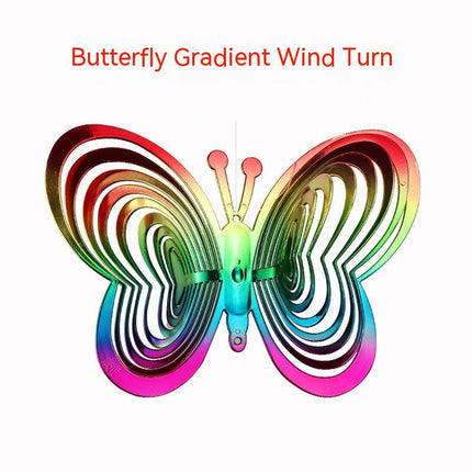Garden Tools Colorful Butterfly 3D Reflective Wind Chimes - GARDIWALL