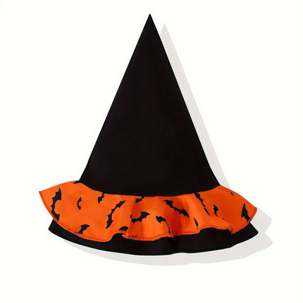 Girls' autumn Halloween fashion dress: bat print patchwork lace dress , - GARDIWALL