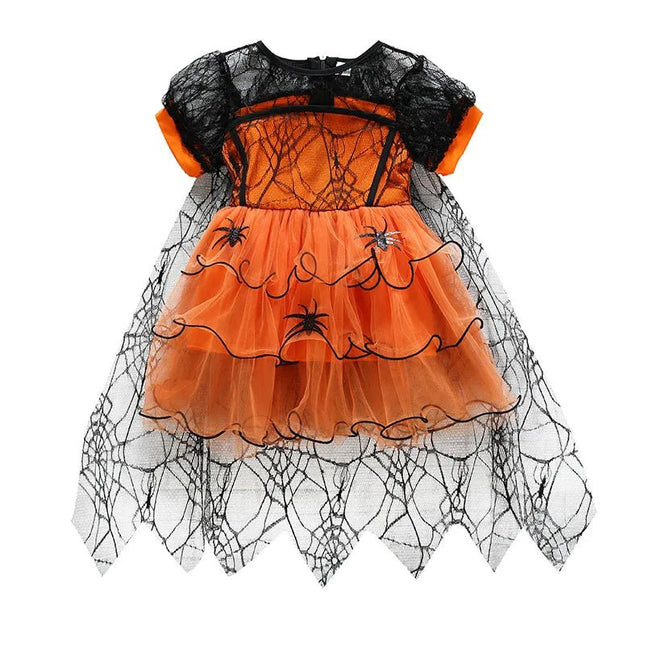 Halloween Costume Girls Princess Spider Mesh Dress Children - GARDIWALL
