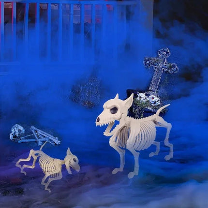 Halloween Decor Creative Home Ornament Animal Skeleton Little Wolf Skeleton Indoor Outdoor - GARDIWALL