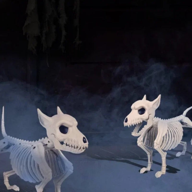 Halloween Decor Creative Home Ornament Animal Skeleton Little Wolf Skeleton Indoor Outdoor - GARDIWALL