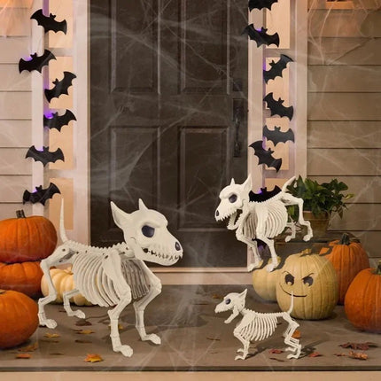 Halloween Decor Creative Home Ornament Animal Skeleton Little Wolf Skeleton Indoor Outdoor - GARDIWALL