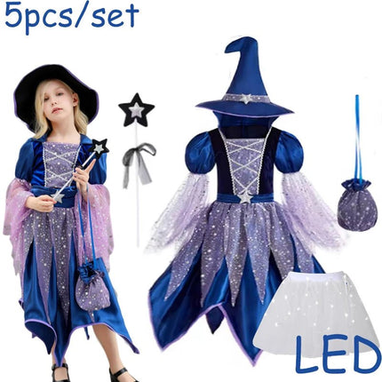 Halloween Party Costumes Witch Dress for Girls Kids - GARDIWALL
