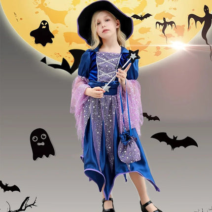 Halloween Party Costumes Witch Dress for Girls Kids - GARDIWALL