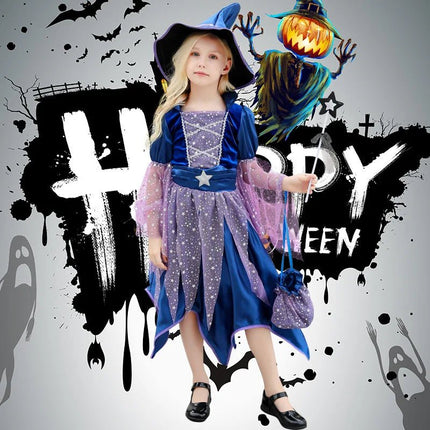 Halloween Party Costumes Witch Dress for Girls Kids - GARDIWALL