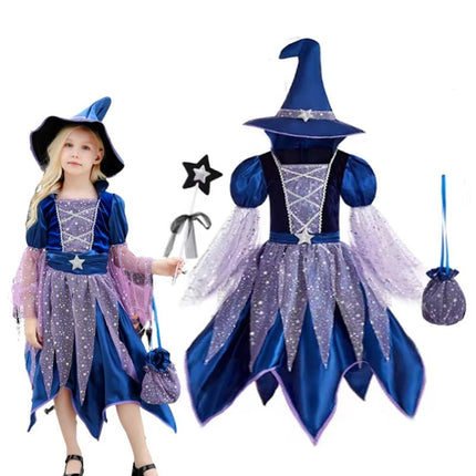 Halloween Party Costumes Witch Dress for Girls Kids - GARDIWALL
