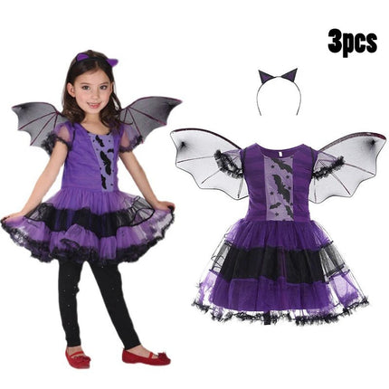 Halloween Party Costumes Witch Dress for Girls Kids - GARDIWALL