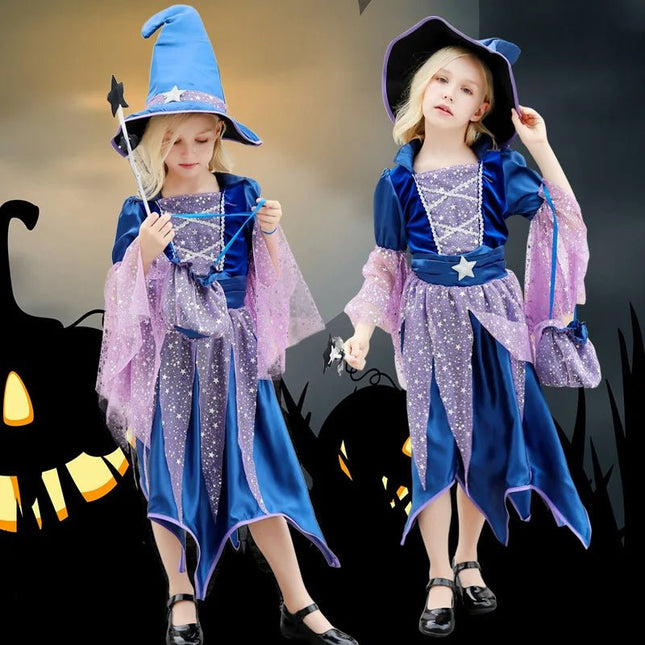 Halloween Party Costumes Witch Dress for Girls Kids - GARDIWALL