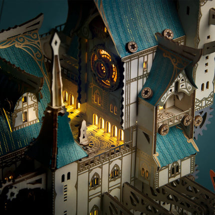 3D Wooden Puzzles for Adults, 699PCS Fantasy Steampunk Castle Model Kit to Build - Wooden Castle Ornaments Craft Kits Ideal Christmas or Birthday Gift for Puzzle Enthusiasts
