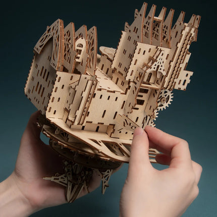 3D Wooden Puzzles for Adults, 699PCS Fantasy Steampunk Castle Model Kit to Build - Wooden Castle Ornaments Craft Kits Ideal Christmas or Birthday Gift for Puzzle Enthusiasts