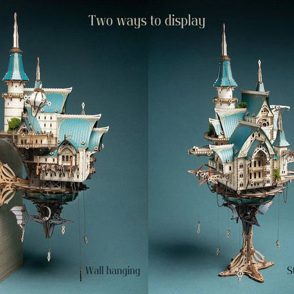 3D Wooden Puzzles for Adults, 699PCS Fantasy Steampunk Castle Model Kit to Build - Wooden Castle Ornaments Craft Kits Ideal Christmas or Birthday Gift for Puzzle Enthusiasts