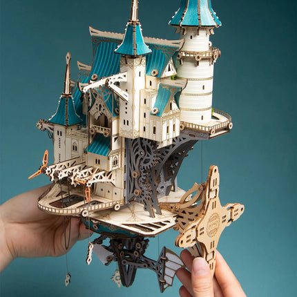 3D Wooden Puzzles for Adults, 699PCS Fantasy Steampunk Castle Model Kit to Build - Wooden Castle Ornaments Craft Kits Ideal Christmas or Birthday Gift for Puzzle Enthusiasts