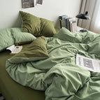 Creamy Green Dark Green / Three Pieces Sets Of 150X200