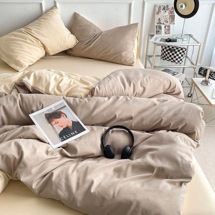 Ins Quilt Cover Bedding Student Dormitory Four - piece Single Solid Color Simple - GARDIWALL