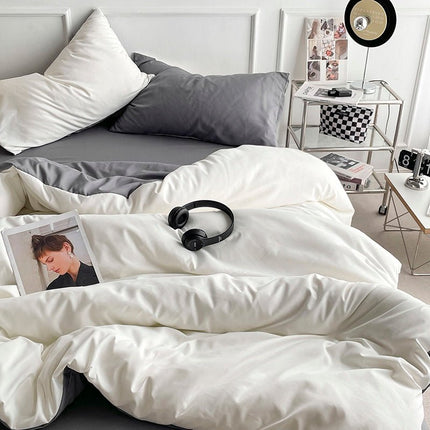 Ins Quilt Cover Bedding Student Dormitory Four - piece Single Solid Color Simple - GARDIWALL