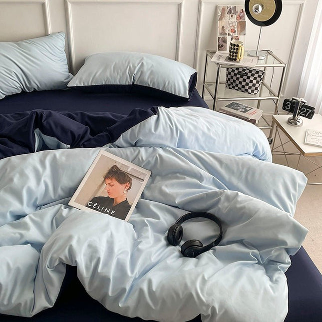 Ins Quilt Cover Bedding Student Dormitory Four - piece Single Solid Color Simple - GARDIWALL