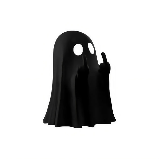Middle Finger Cute Ghost Statue, Ghosts Small Scary Ghost Figurines, - GARDIWALL