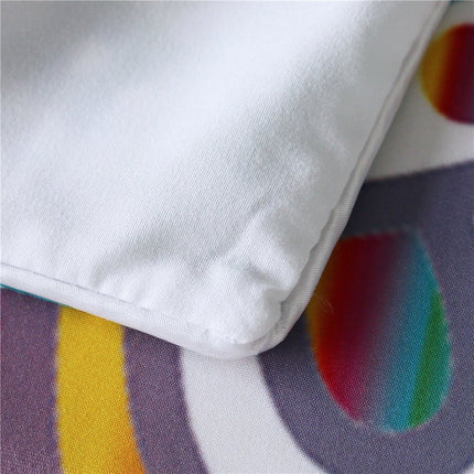 Purple crochet quilt cover three - piece bedding set - GARDIWALL