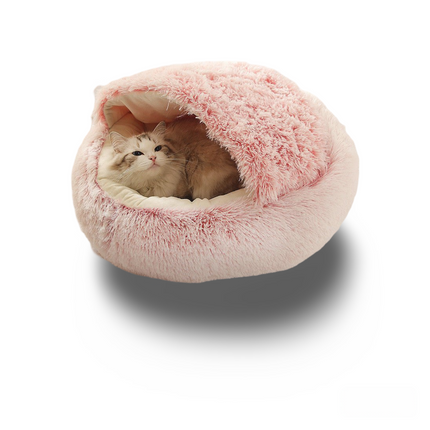 2 In 1 Dog And Cat Bed Pet Winter Bed Round...