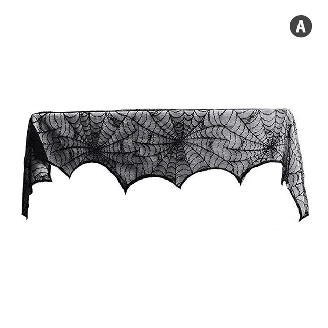 Spider Web Skeleton Skull Tablecloth - GARDIWALL