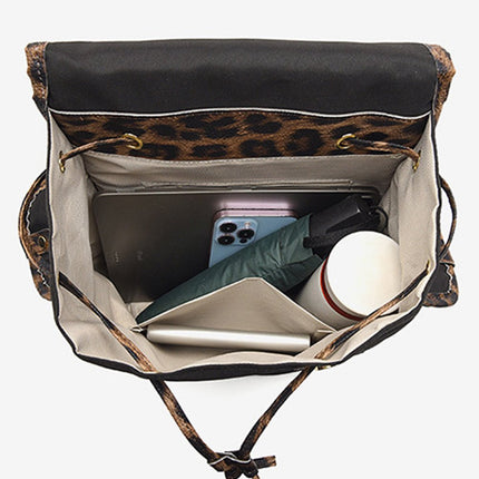 White Leopard PU Leather Backpack - GARDIWALL