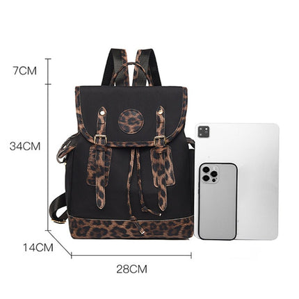 White Leopard PU Leather Backpack - GARDIWALL