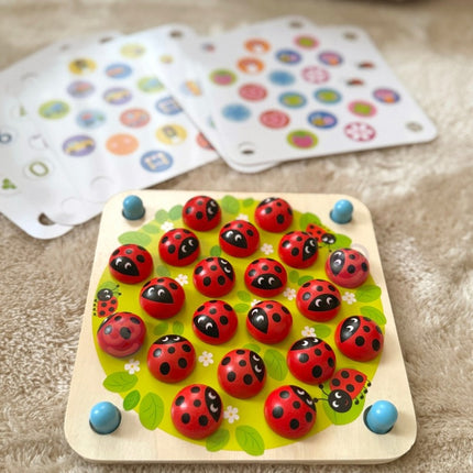 Wooden Educational Memory Puzzle Ladybugs